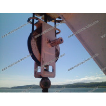 Floating Block and Chains for Life Boat Davit